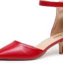 VenusCelia Women's Easy Going Strap Pump Kitten Heel Shoe 38