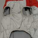 AOFITEE Dog Coat, Warm Dog Jackets for Small Dogs, Dogs Winter Coat with Harness Built in, Reflective Pet Winter Jacket, Waterproof Windproof Puppy Puffer Jacket Fleece Vest, Christmas Red XL