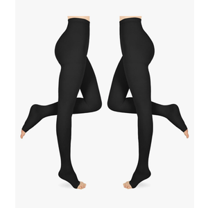 Compression Pantyhose for Women & Men, 2 Pairs 15-20mmHg Medical Graduated Compression Stockings Leggings Size 3XL, Black