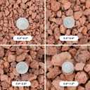 Mr. Fireglass 10 Pounds Red Natural Lava Rock for Indoor Outdoor Gas Fire Pits Fireplaces | Volcanic Lava Stones for Decorating Garden Landscaping, Potted Plants, 0.3"-0.6"