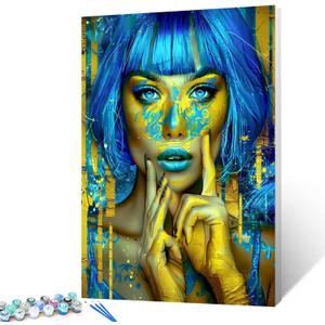Gothic Style Paint by Numbers Kit for Adults Beginners,16" Wx20 H 1 Pack Canvas Girl Pictures Drawing Paintwork With Pigment and Brushes,Acrylic Painting by Number for Gift Home Decor Without Frame (Artwork-02)