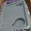 DMI Walker Tray, Rollator Tray, Mobility and Walker Accessory Tray Table Fits Most Standard Walkers, Folding with Two Cup Holders and Tool Free Assembly, 16 x 11.8 inch (Gray)