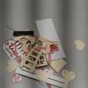 Ferraycle 24 Pcs Valentine's Day Tiered Tray Decorations Farmhouse Gnome Heart Wooden Valentines Day Table Sign with String Rustic Tiered Tray Decorations for Home Decor