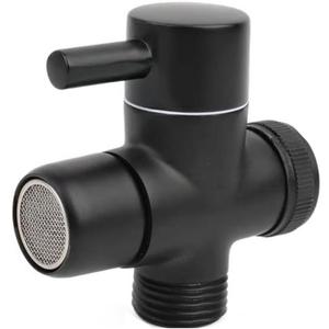 Brass Faucet Adapter Diverter Valve, Faucet Sink Aerator Adaptor to Garden Hose Connector for Kitchen Bathroom Washing (Black, F22-A)