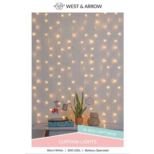 WEST & ARROW Curtain String Light With Remote ,USB OR Battery Operated