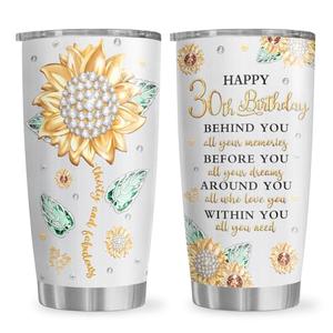 Biomlon 30th Birthday Gifts for Her Women Tumbler 20oz, Gifts for 30 Year Old Women/Grandma/Mom Mug, Happy 30th Birthday Decorations