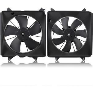 AUTOKAY Radiator AC Condenser Cooling Fan, 2PC Pair Set Radiator Cooling Fan Assembly for Honda Accord 2013-2017