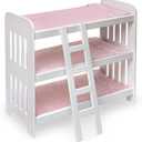 Badger Basket Triple Doll Bunk Bed with Ladder and Bedding for 20-Inch Dolls  Pink Gingham Design with Personalization Kit