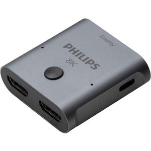 Philips 2 Device HDMI 2.1 Switch Splitter [8K@60Hz 4K@120Hz] Dolby Atmos, HD Dolby 7.1 Surround Sound, 48 Gbps Data Transfer, Switch Selector, Gaming, Smart TV, Firestick, PS5, PS4, xBox, SWV9173GR/37