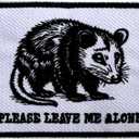 3 x Please Leave Me Alone Possum Hook and Loop Patch, 3 Inches Sew On Patches, Embroidery Patches for Backpacks Bags Vest Dog Harness, Tactical Military Embroidered Patches, Funny Sarcasm DIY Patch