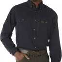 Wrangler Riggs Workwear Men's Logger Twill Long Sleeve Work Shirt Large Tall