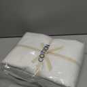 LBRO2M 1000 Thread Count 100% Cotton Sheets Set,King Size Bed Sheet 4 Piece Sets,Long Staple,16 Inches Deep Pocket,All Season,Bedding Super Soft Comforterble Breathable,Sateen Weave(White)