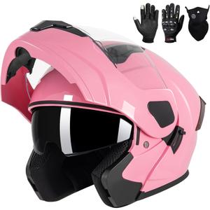 Modular Flip up Motorcycle Helmets for Men Women, DOT Approved, Medium