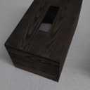 Crutello Rustic Farmhouse Tissue Box Cover - Wooden Brown Rectangular Tissue Holder Easy to Refill - 5" x 9"