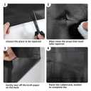 BSZHTECH Leather Repair Tape Self-Adhesive Leather Repair Patch for Couch Furniture Sofas Car Seats Advanced PU Vinyl Leather Repair Kit (Black, 17X79 inch)