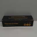 Zunate Thermal Printer, 216 mm A4 Wireless Portable Printer with 1 Roll A4 Thermal Paper, Wireless Bluetooth Thermal Label Printer, for Mobile Offices Outdoors, Travel Printers