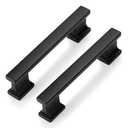 Probrico 3 Pack 3 3/4 Inch Matte Black Cabinet Handles, Heavy-Duty Drawer Pulls for Dresser Hardware, Corrosion-Resistant Pulls for Cabinets and Drawers
