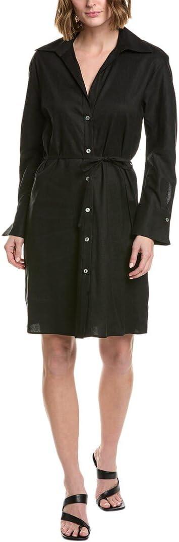 Vince Women's Tie Back Shirt Dress (Black, Size S)