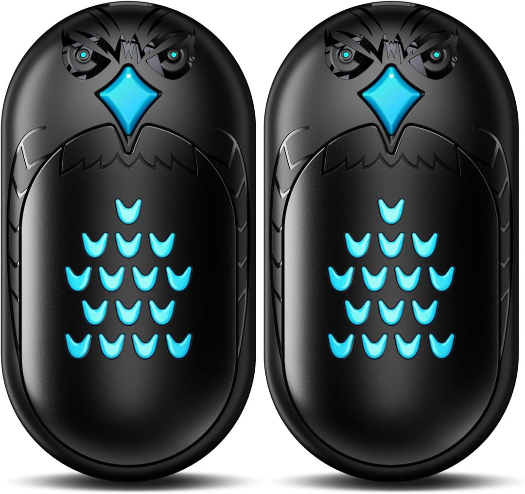 Hand Warmers Rechargeable, 2 Pack 6000mAh Electric Portable Heater, 20 Hrs Long Heating Hot Pockets Hand Warmer, Hunting Gear, Gifts for Women, Men, Raynauds, Camping, Golf, Outdoors (Black Pro)