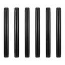 GeilSpace 6 Pack 3/4" × 10" Pre-Cut Black Metal Pipe, Industrial Steel Fits Standard Three Quarters Inch Threaded Pipes and Fittings - Vintage DIY Industrial Shelving (3/4" × 10", Black)