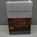 Homemory 4"x12" Outdoor Waterproof Flameless Candles with Timers and Remote Control, Battery Operated Candles, LED Plastic Candles, Ivory White, Set of 2