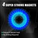 Magnetic Flag Pole Holder for 5th Wheel RV Hitch Flag Pole Holder for Fifth Wheel Hitch - 90 Adjustable Angle - No Drilling Required Suitable for Campers, Trailers,RV (Triple)