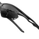 BIRCEN Sport Polarized Sunglasses for Men - Women: UV Protection Fishing Glasses for Driving Running Cycling (A-black Frame Black Lens)
