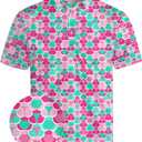 Men's Funny Golf Shirts Hawaiian Polo Shirts 80S Flashes Polo Shirts Funny Hawaiian Beach Summer Golf Polo Shirts (M)