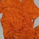 OYOANGLE Women's Summer Textured V Neck Sundress Tie Back Spaghetti Strap Pleated A Line Beach Long Maxi Party Dress, Small