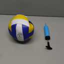 ABAJI Volleyball Official Size Soft Surface Training Practice Indoor Outdoor Gift for Kids Come with Pump Needle (1 PCS Yellow Blue White)