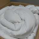 KUB Cotton Mattress Topper, Queen, Cooling Cotton Pillow Top with 8-21 Inch Deep Pocket, 3D Snow Down Alternative Fill, Breathable Fluffy Mattress Pad Cover (White, Queen 80 * 60inch)