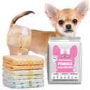 Dono Disposable Dog Diapers Female with Wetness Indicator, Disposable Doggie Diapers for Dogs in Heat, Super Absorbent Leak-Proof Pet Puppy Diapers Female for Peeing Small Medium Large Dogs (XXS(7.0-11 inch))