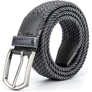 Braided Canvas Woven Elastic Stretch Belts for Men/Women/Junior with Multicolored, Size: Medium/32"-34" Waist