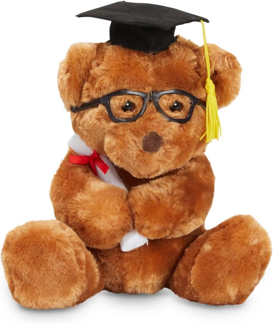 Blue Panda Teddy Bear Graduation Plush - Graduation Bear with Glasses & Cap - Plush Comfort & Commencement Gifts for Him