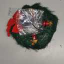 Gonetre Xmas Car Wreath Christmas Wreath Christmas Decorations Decorative LED Lighted Car Wreath with Red Bow for Holiday Car Decoration Green Plastic 25 cm 35 cm (25cm)