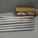 1 Diameter Curtain Rods Itself is 30 to144 inch 1 Pack Fit 30-142 inch, 66 to 120 inch Window with Heavy Duty Adjustable Rod Curtain Splicing Silver Extra Long Curtain Rod for Windows