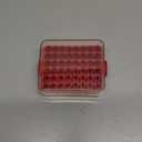 ALCYON Battery Organizer Storage Case, Battery Vault Box Container for 48pcs AA Batteries, Plastic Clear Protective Battery Holder for Travelling/Home/Office (Red, Large)