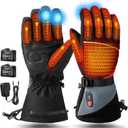 Rechargeable Heated Gloves for Men Women,7.4V Fast Heating Glove Liners, Hand Warmers Arthritis Heater Cold Winter Gloves, Snowmobile Camping Cycling Skiing Hiking Working, Large