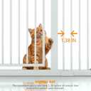 74.8" Extra Tall Pet Gate for Cat, 29.5"-51.6" Extra Wide Cat Gate with 8 Pressure Bolts, NO Drilling Pressure Mounted Tall Dog Gate Indoor, (White)