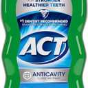 ACT Anticavity Zero Alcohol Fluoride Mouthwash 18 fl. oz., With Accurate Dosing Cup, Mint