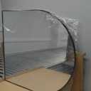 Arched Bathroom Mirror, 32x34 Inch - Wall Mounted Vanity Mirror with Aluminum Alloy Frame - Ideal for Living Room, Bedroom, Bathroom, and Entryway, Hanging or Leaning, Black