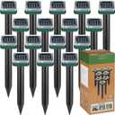 16 Pack Solar Mole Repellent, Ultrasonic Gopher Repeller Outdoor Waterproof Vole Deterrent Spike Mole Deterrent Devices for Garden Yard Lawn Farm Grass Park Vegetable Field