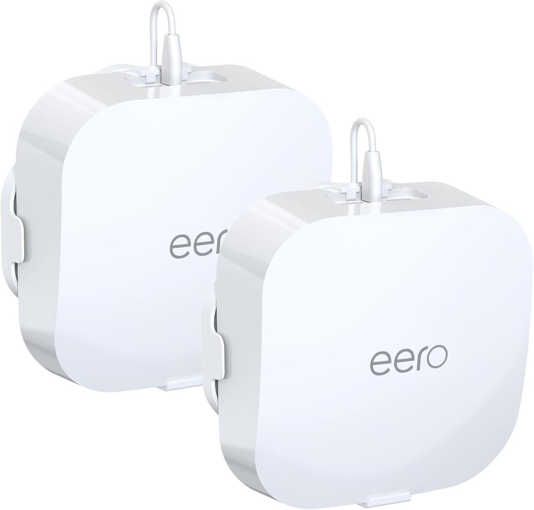 HomeMount Made for eero Pro 6/6e Wall Mount - Secure & Sleek Cable Management, Compatible with eero Pro 6/6e, Durable ABS Material, Easy Installation (2 Mounts)