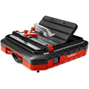 GOLDBLATT 4.5" Wet Tile Saw - Electric Ceramic Tile Cutter with Metal Bracket, Protective Guard, and Diamond Disc, Wet Tile Saw for Precise Cutting, Ceramic, Marble, Slate Tile