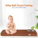 for iPhone 12 Pro Max Case with Screen Protector, Liquid Silicone Shockproof Protective Women Girls Phone Cover Case for iPhone 12 Pro Max, Middle Brown