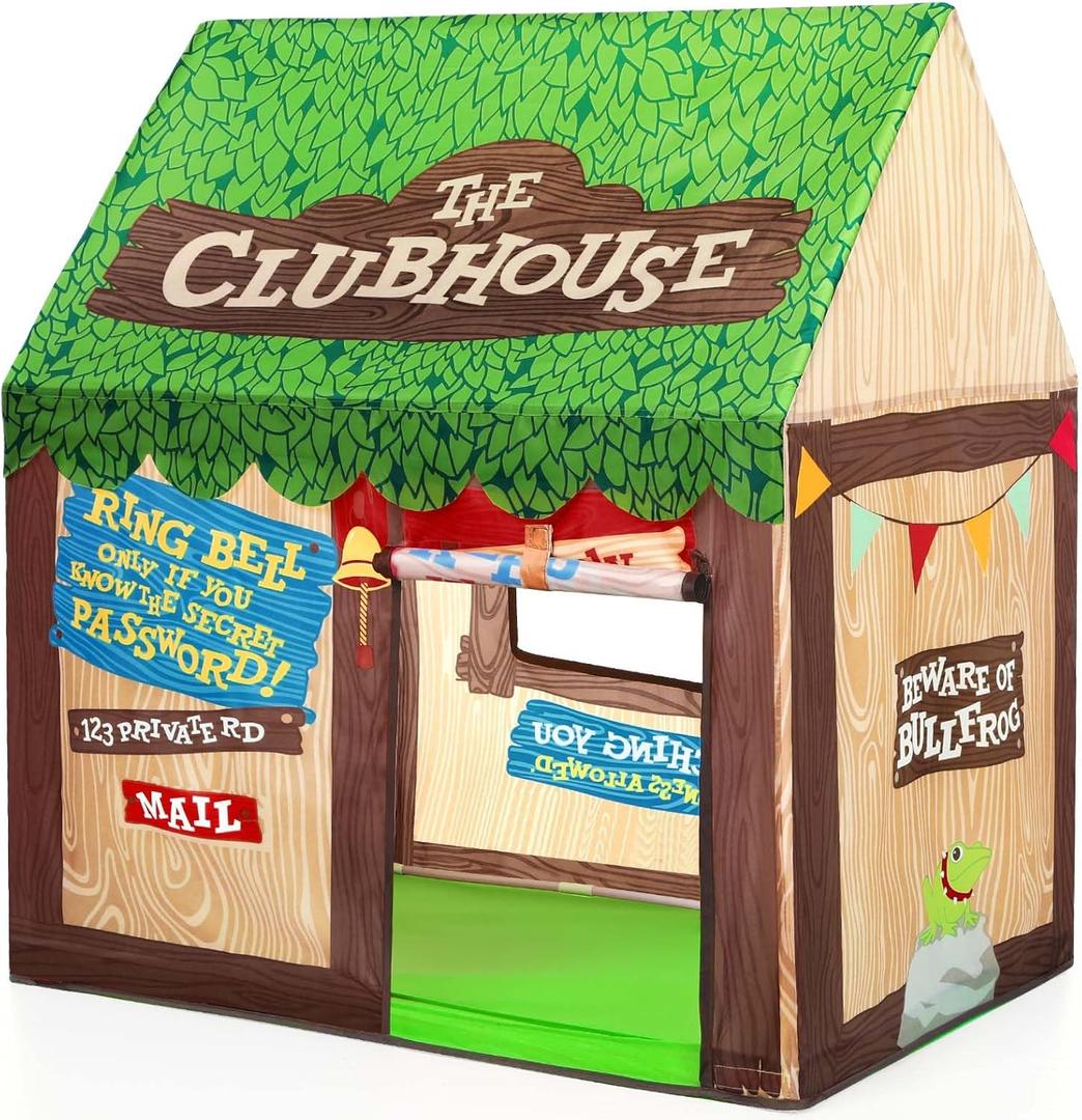 SweHouse Kids Play Tent Indoor: Clubhouse Tent for Kids with Roll-up Door and Windows for Outdoor Games - Boys Tent Playhouse Toddlers Toys Tent for Birthday Gifts SweHouse Kids Play Tent Indoor: Clubhouse Tent for Kids with Roll-up Door and Windows for Outdoor Games - Boys Tent Playhouse Toddlers Toys Tent for Birthday Gifts