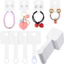 500 Pcs Necklace & Bracelet Display Cards Self Adhesive Jewelry Packaging Hanging Display Kraft Selling Cards Bulk for Earring Hairband Scrunchies Choker Keychain Small Business Supplies(White)