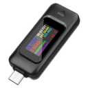 MakerHawk Type-C USB Tester Voltmeter Meter USB Multimeter Voltage and Current Tester 0-5A 4-30V USB Power Meter Multi-Function Tester Color Display Capacity Voltage Current Detector (V1)