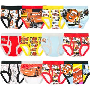 Disney Boys' Pixar Cars Exclusive 12pk Unboxing of Briefs for Potty Training Fun With Success Chart & Stickers 2/3t-5t