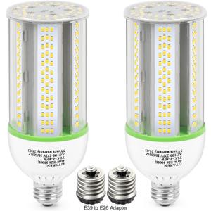40W LED Corn Cob Bulb, 400W Equivalent, 5000K Daylight, E26/e39 Base, 5600 Lumens - Replace Halogen/Metal Halide, for Barn, Shop, Porch, Yard, Garage Lighting